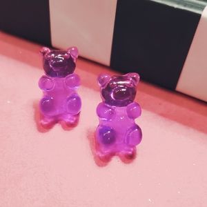 Purple Gummy Bear Stud Earrings 🍭